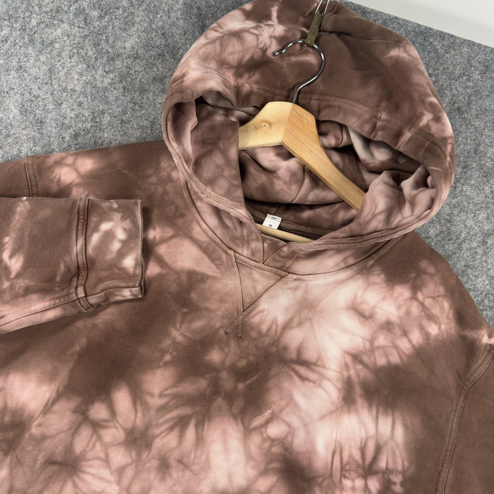 Lululemon All Yours Hoodie Womens 10‎ Brown Tie Dye Pullover Kangaroo Pocket